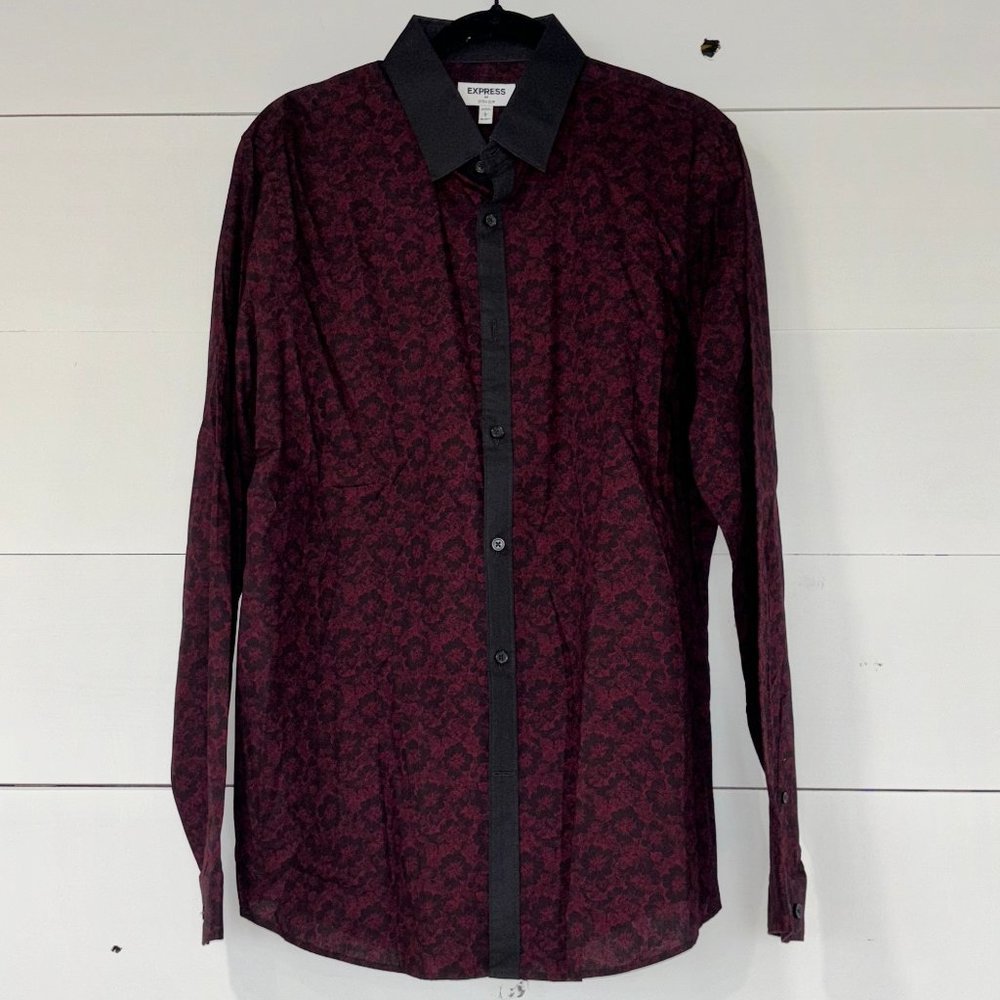 Express Mens Extra Slim Button Up Dress Shirt